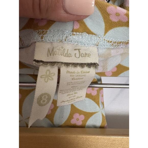 Matilda Jane Girls Ruffle Pants Size 6 Geometric Print Layered Bell Bottom Boho - Picture 4 of 4